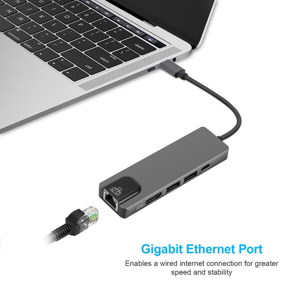 Type docking station-c to hdtvusb-chub+ network card type to 100m high-definition multi-interface expansion