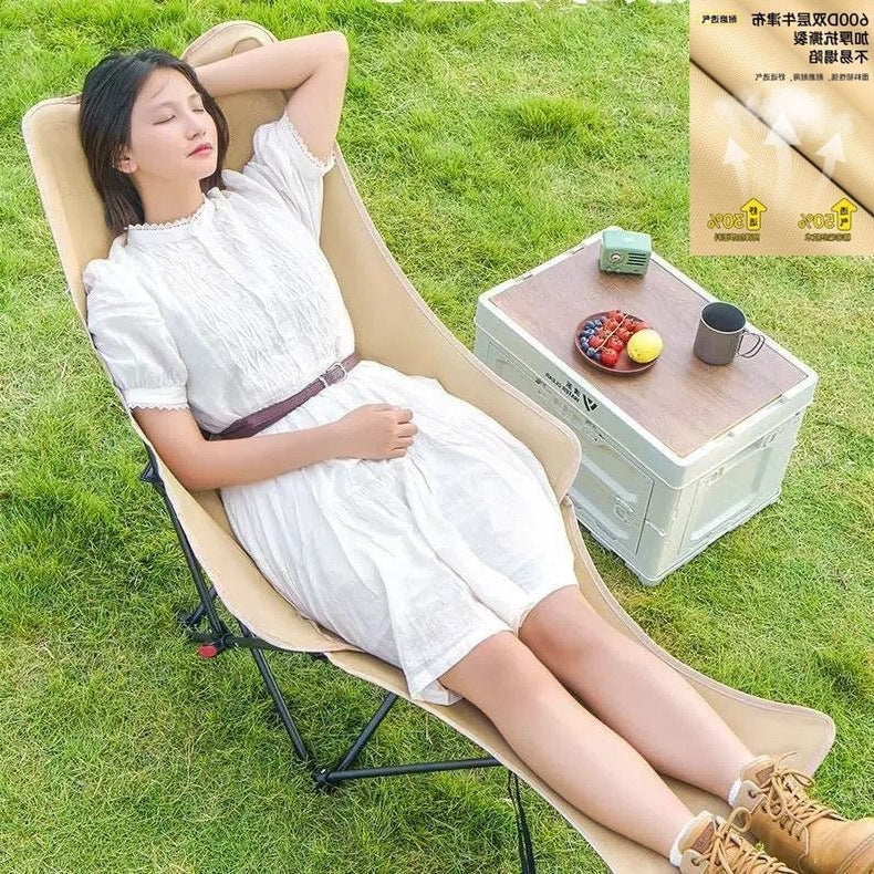 Three-speed adjustable foldable chair recliner simple foldable bed portable moon office lunch break nap office handy gadget
