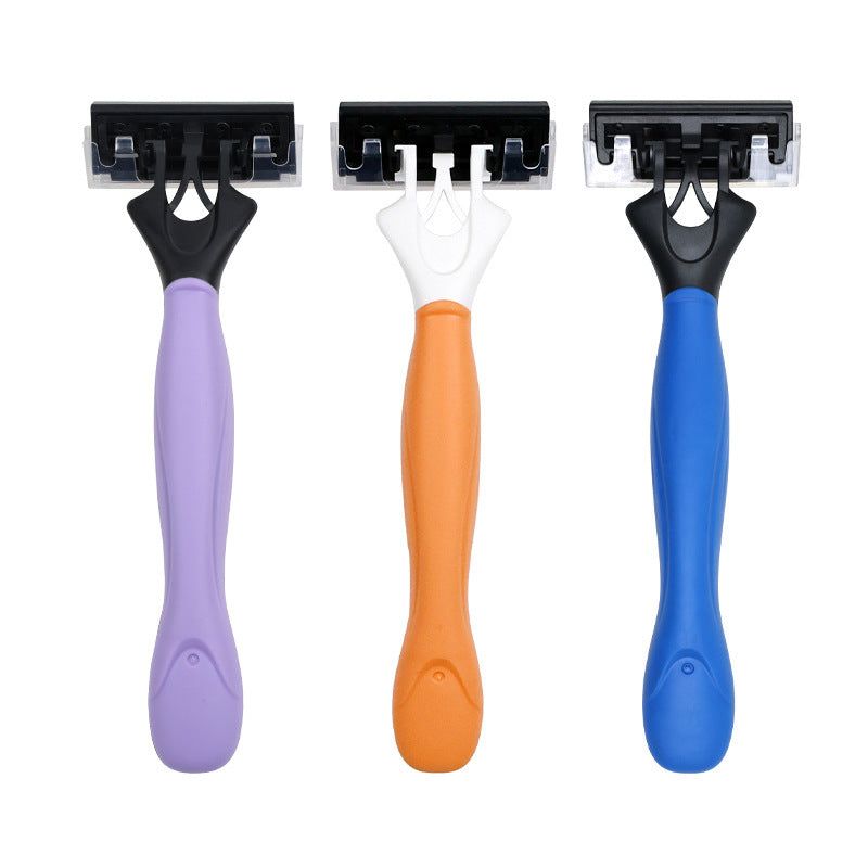 Factory custom men's razor manual stainless steel blades replaceable head shaving knife shaving gadget new arrival