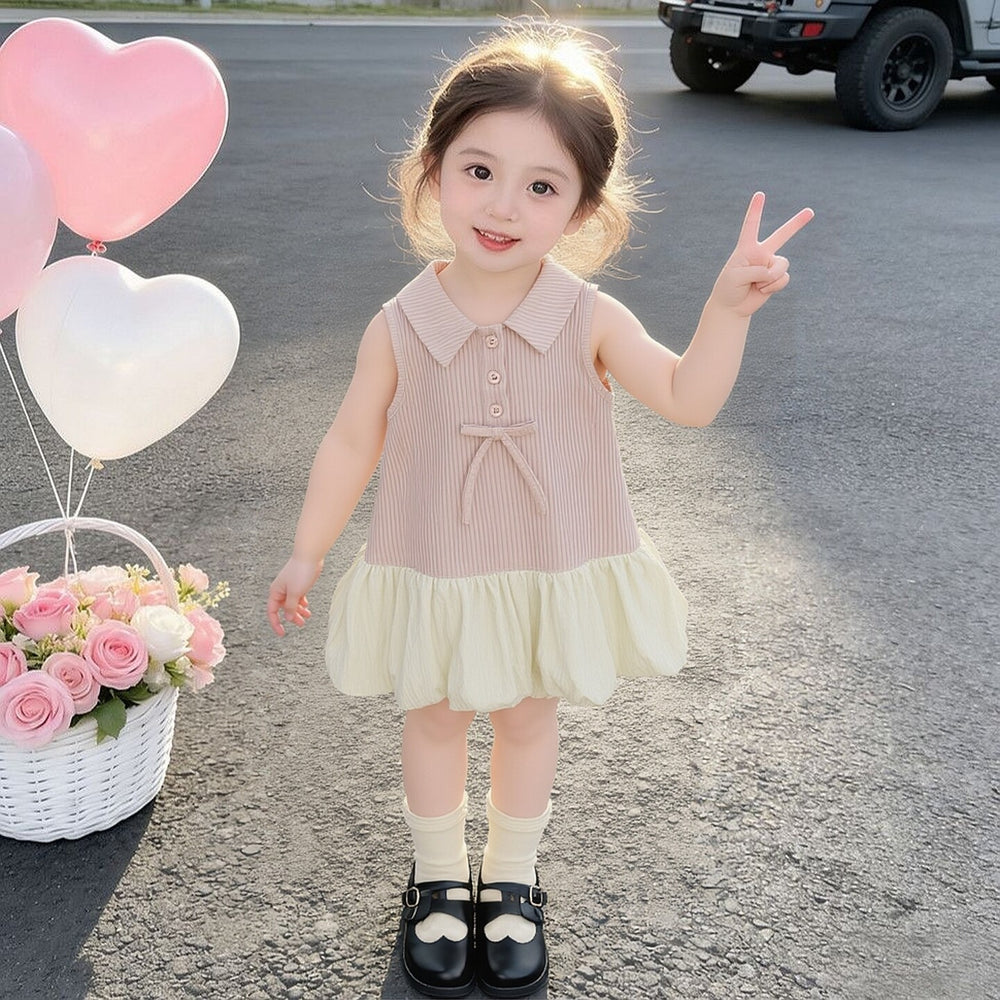 Girls' and toddler's summer tutu dress - new cute children's dress with vest - sweet baby floral princess style