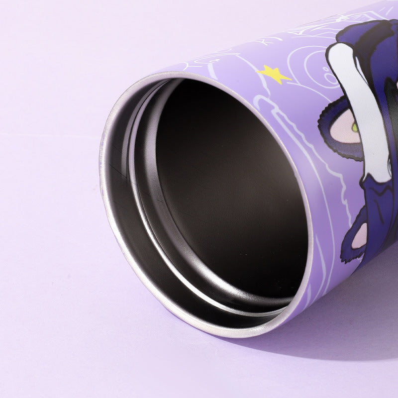 new arrival cartoon thermos cup stainless steel liner coffee cup high-looking large-capacity portable straw water cup batch