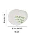 Stylishasymmetrical ceramic tray restaurant hotel casual style food plate high-looking breakfast plate photo props