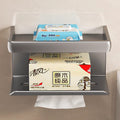 Bathroom tissue box roll paper wall-mounted toilet paper dispenser bathroom punch-free toilet paper holder washroom storage rack