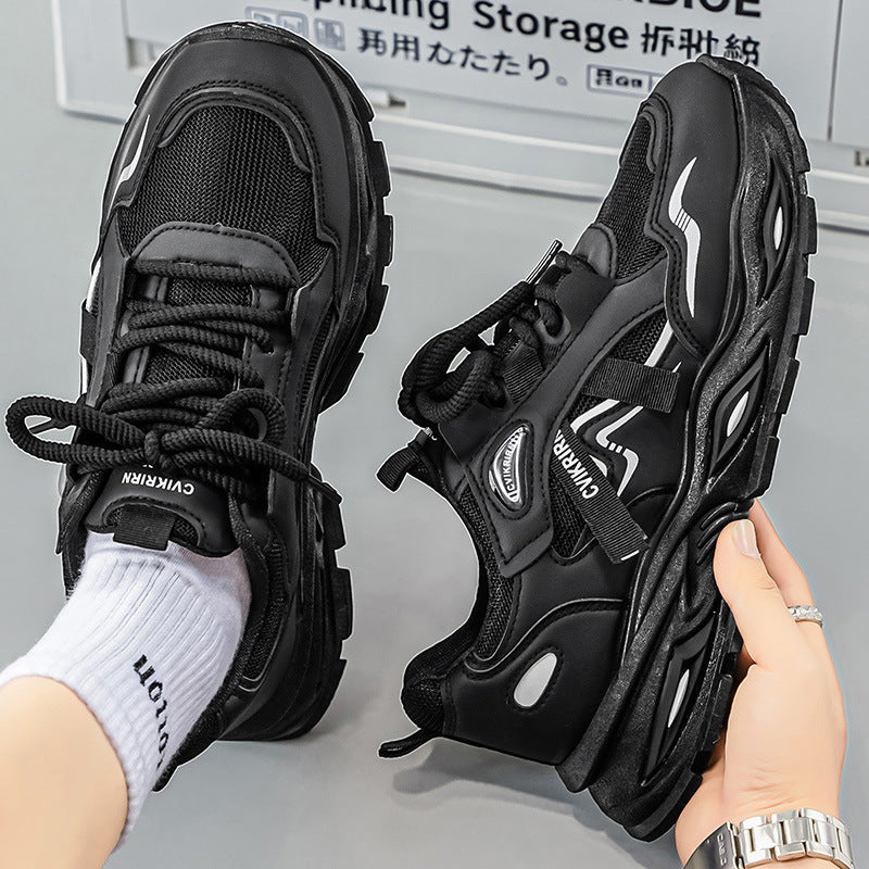 2026 summer new dad shoes men's versatile chunky sole height increasing athletic casual shoes student trendy brand running shoes men's footwear