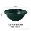 Insfrench creative pearl edge bowl, plate and dish tableware combination restaurant for home dessert oatmeal rice bowl suit