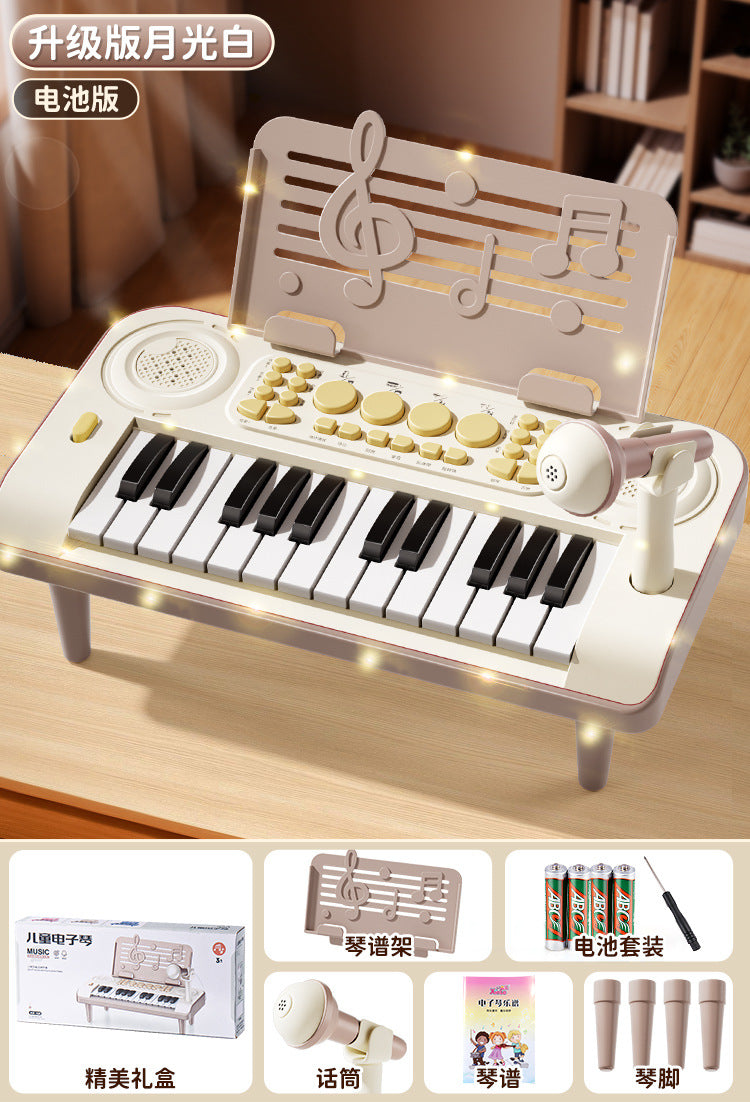 Children's electronic keyboard toy - beginner-friendly piano for baby, educational, girls, home use, musical instrument, birthday gift