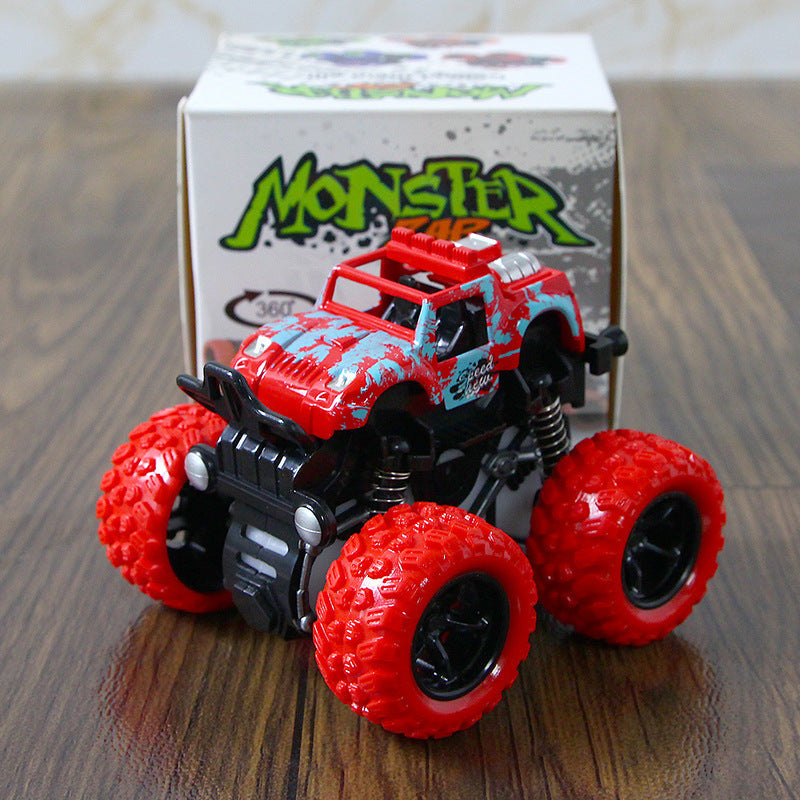 Street stall internet celebrity ring supply toys kids four-wheel drive off-road inertia car artificial model car anti-fall toy car