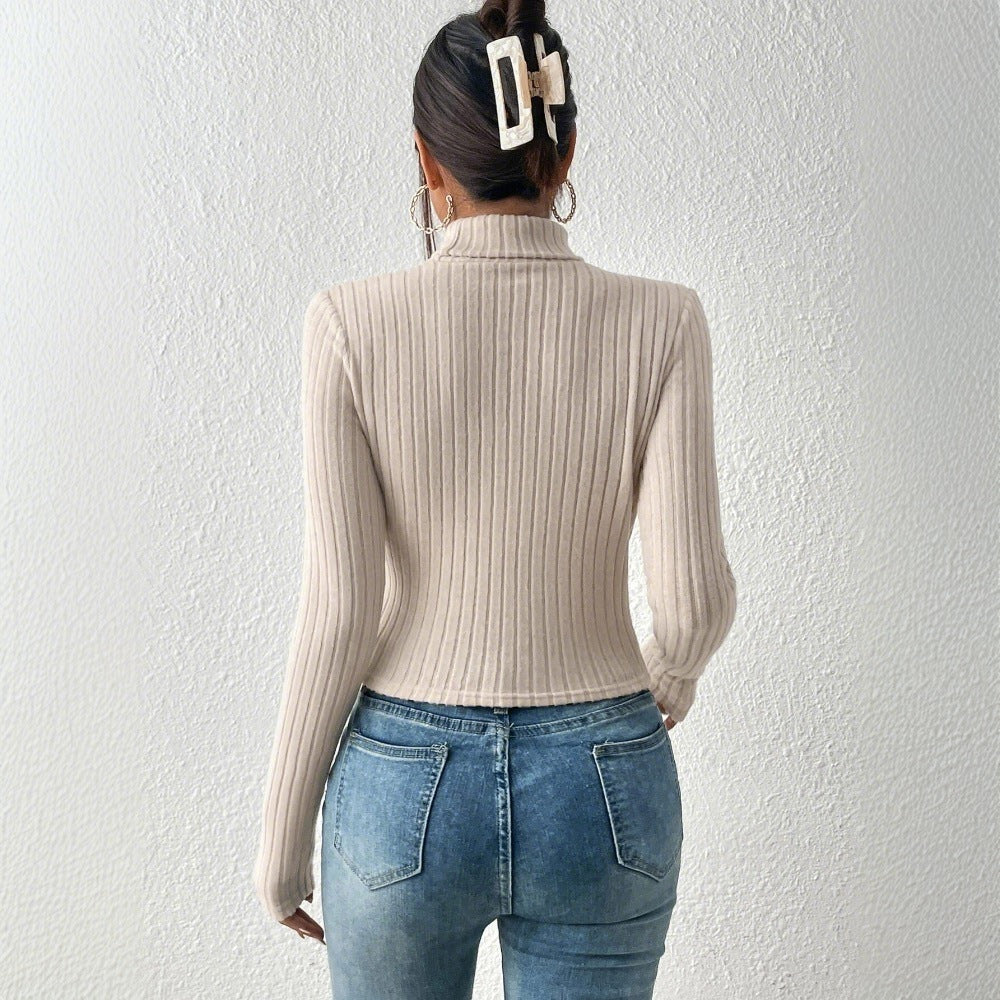 Amazon cross-border women's fashion: european and american style, young and mature t-shirt -  spring/summer new collection, elegant, slim-fit, and figure-flattering cropped top