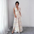 cross-border e-commerce floral digital print camisole and jumpsuit fashionable versatile women's vacation outfit