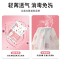 Disposable bed sheet, duvet cover, pillowcase set - 4 piece travel set, double size, pink print, thickened, extra large, sanitary hotel quality