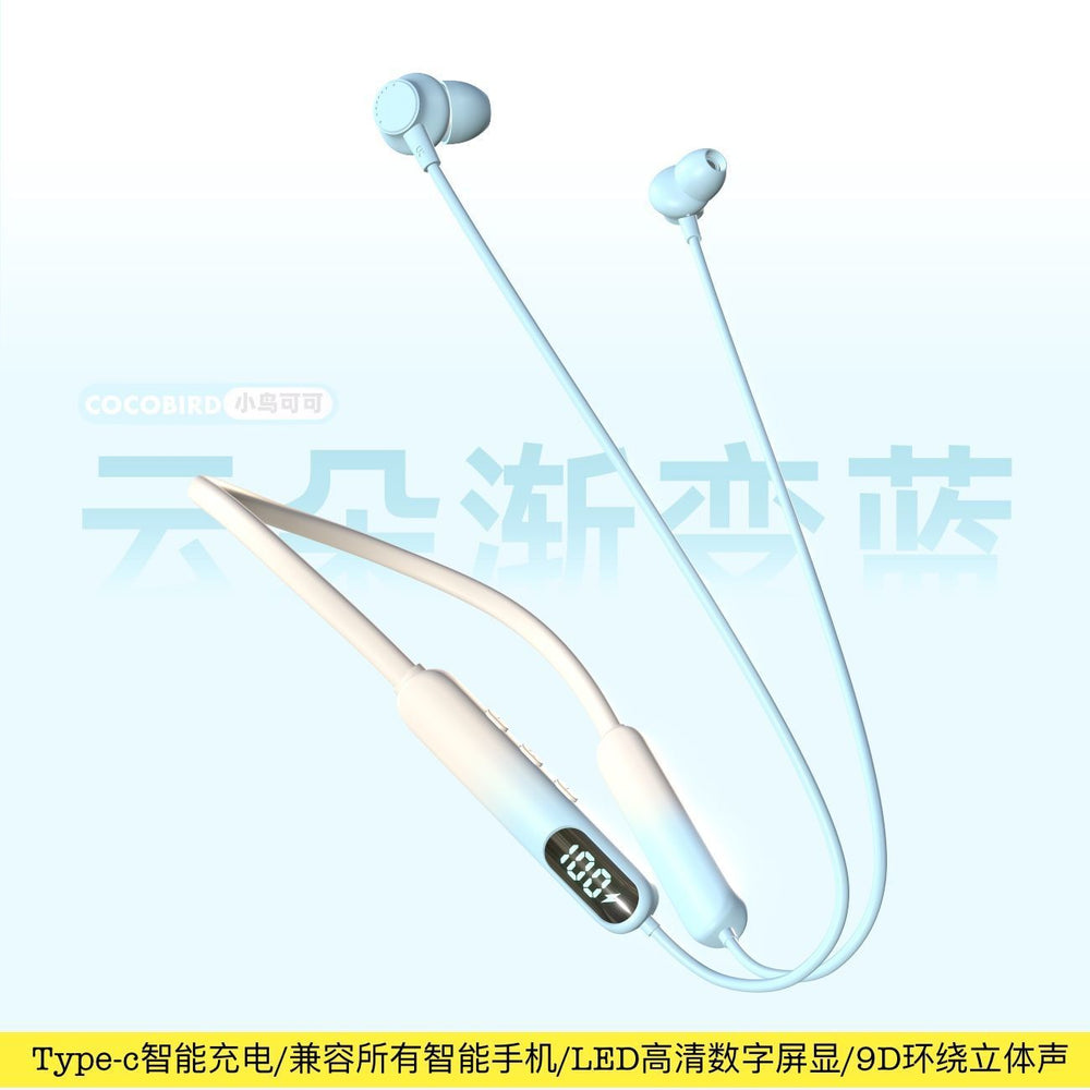 New wireless neckband bluetooth headphones - gaming, sports, noise cancellation, ultra-long standby, card slot, universal compatibility