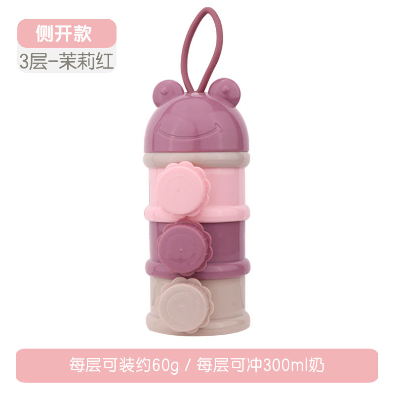 Baby formula container, portable on-the-go rice cereal storage jar, airtight and moisture-proof formula canister, divided compartment packaging box, baby food container