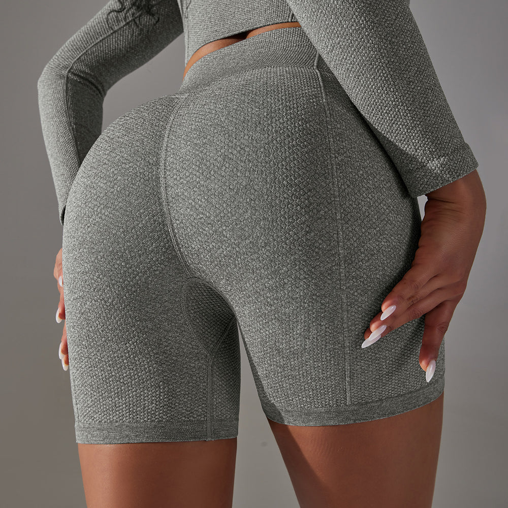 European and american seamless yoga shorts - peach lift, tummy control, high-waisted running & fitness shorts - yoga apparel