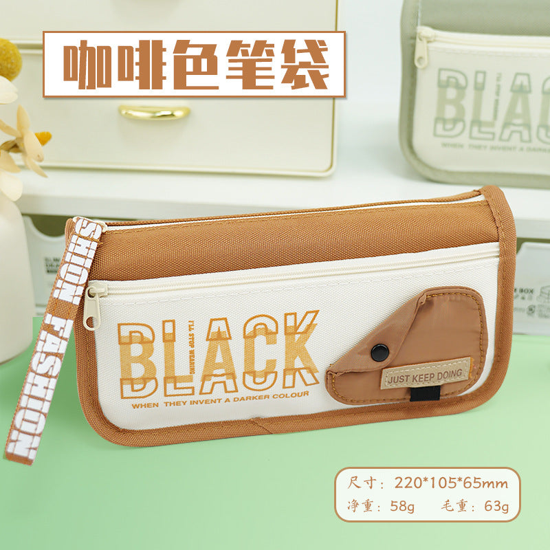 Large-capacity boy pencil case High value primary school students Multifunctional pencil Stationery bag Design sense Niche portable pencil case