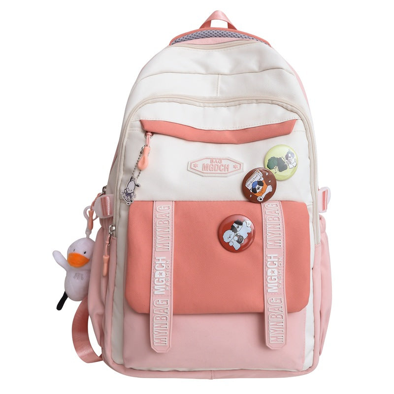 School bag female college student Korean version high school travel backpack male junior high school student ins Japanese large-capacity computer backpack