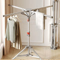 New foldable clothes drying rack, floor-standing, balcony/indoor use, double rod, thickened, extendable, multi-functional, home use, indoor/outdoor clothes drying rack