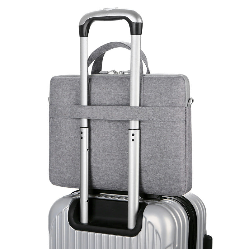 Computer shoulder bag, laptop bag, 15-inch men's and women's simple computer handbag, document gift