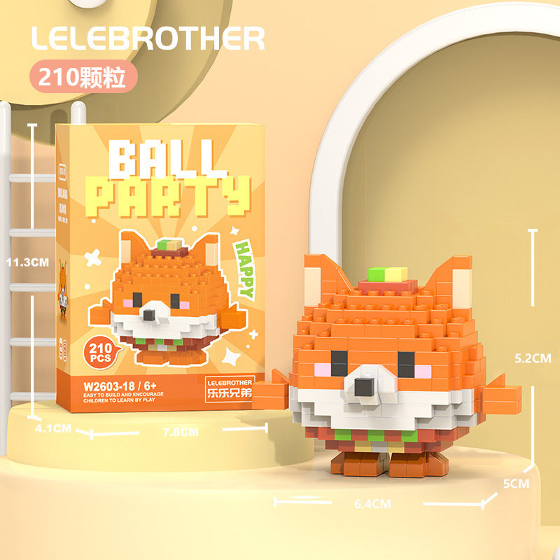 Compatible with lego animal friends series cartoon figurines, educational building blocks, children's bricks, street vendor toys, wholesale gifts