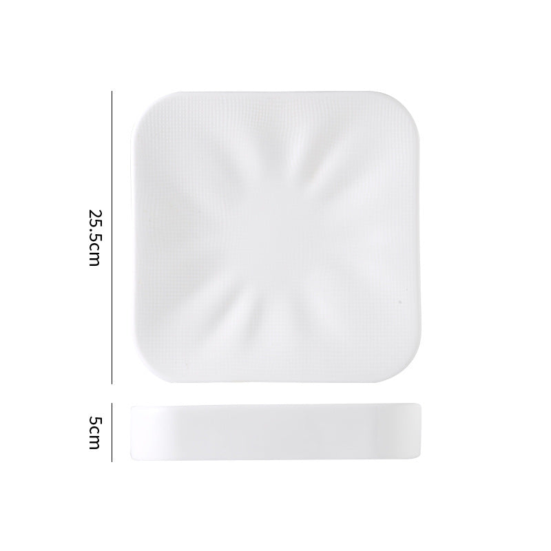 Minimalist white dinnerware restaurant hotel unique creative high-value plating dessert pastry western food plate steak plate