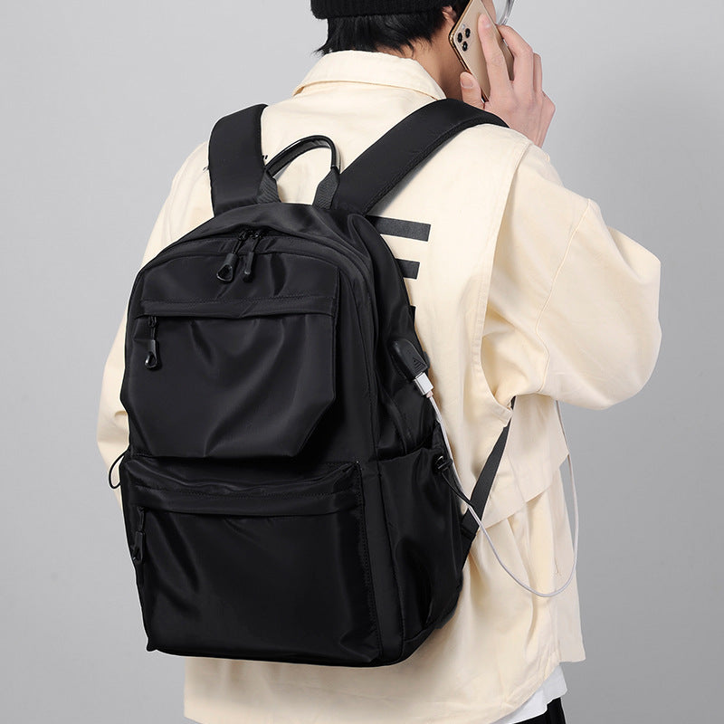 Cross-border men's casual backpack outdoor travel large-capacity student schoolbag fashionable and lightweight versatile computer backpack