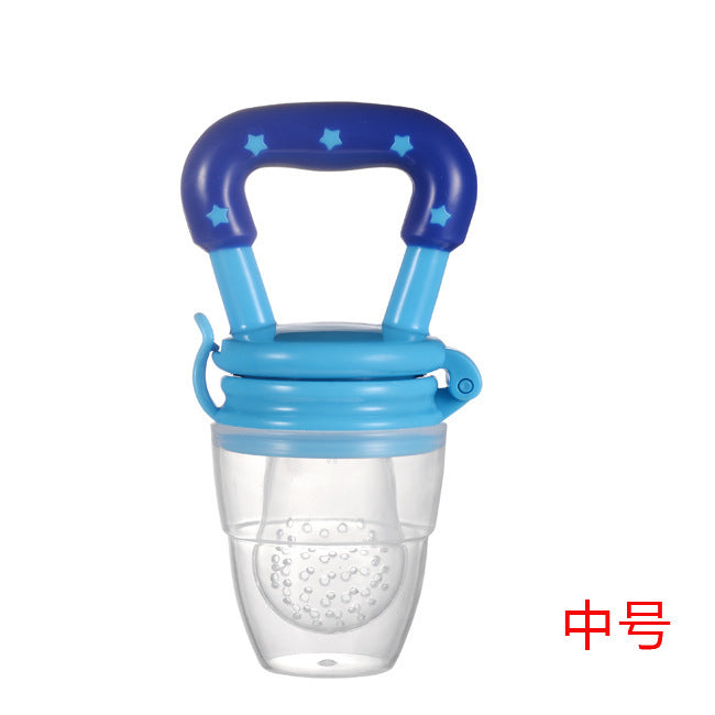 Factory custom baby bite children's complementary food fruit and vegetable Le Baobao silicone mesh bag pacifier feeding tableware