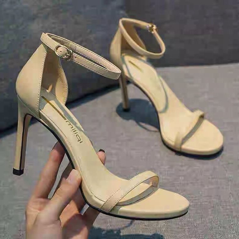 Women's sandals: new summer 2025 collection - single strap, stiletto heel, open toe, trendy high heels, versatile fairy style, instagram-worthy