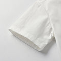 New classic boys' short-sleeve white cotton shirt - lightweight summer style for kids, perfect for performances, school uniforms, and elementary school students (sizes for mid-to-large children)