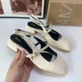 Za spring new 2024 fashion square toe mary jane single strap buckle back strap open heel chunky heel sandals for women