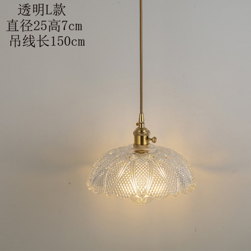 Bedside chandelier Nordic creative retro glass chandelier simple personality fashion bar restaurant bar lighting