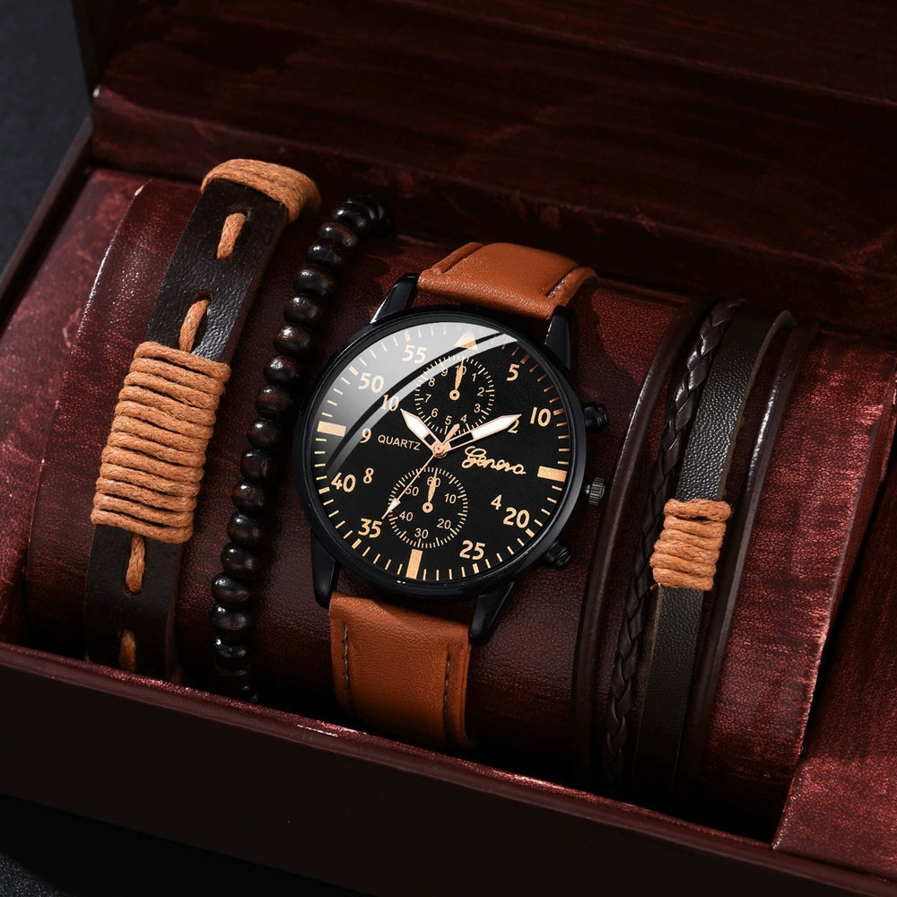 Aliexpress new men's versatile fashion watch, hot-selling business two-dial wristwatch, factory direct
