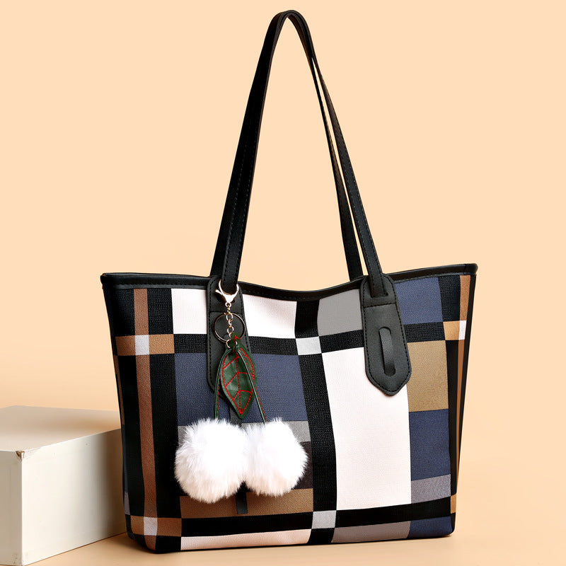 new arrivalcontrast color shoulder bagfashion large capacity satchel bag easiest for matchladieswear bag tote bag one piece dropshipping