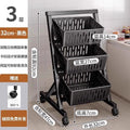 Kitchen storage rack floor-standing multi-layer vegetable basket for home trolley snack storage basket fruit vegetable shelf storage rack