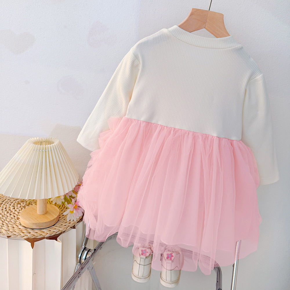 Girls' princess dress - autumn collection : new stylish children's dresses for baby girls, elegant spring/autumn fashion dresses