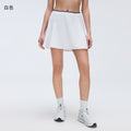 Contrast colorfake two-piece high waist yoga tennis skirt sweat-absorbent breathable fashion tape a-shaped sports skirt for women d26010