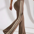 new arrivalcasual bootcut yoga pants high waist elastic pilates sports tummy control leg lengthening quick-drying bell bottoms