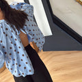 cross-border e-commerce women's fashion: european and american summer new arrivals - trendy, loose-fit polka dot long-sleeve shirt top