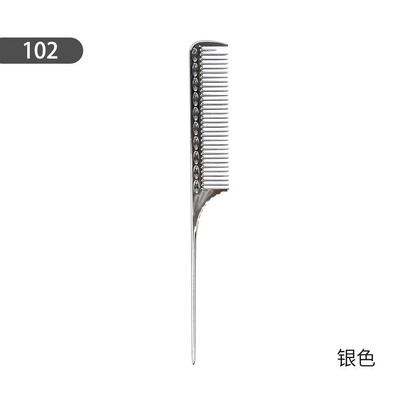 Hair stylist's special hair cutting comb, non-slip handle, anti-static hair cutting comb, steel needle, pointed tail partition, highlighting hair comb