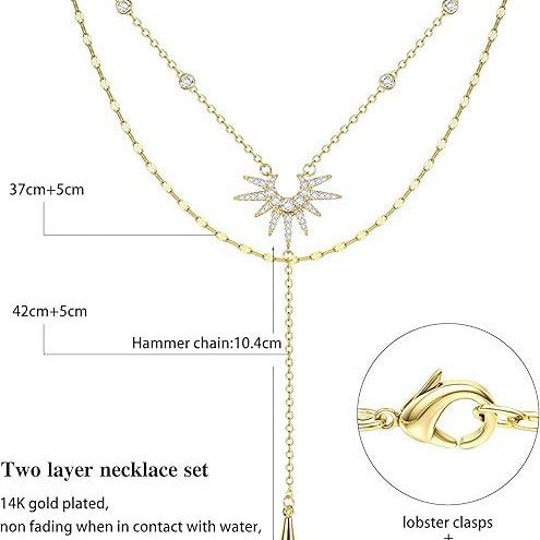 Brass real gold plating fashion cross-border hot selling y-shaped chain fashion women's long tassel beach chain niche design