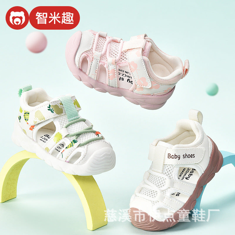 Toddler shoes for boys, summer sandals, infant soft-soled functional cartoon shoes, baby shoes for ages 1-3, children's shoes