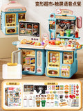 Kids' pretend play toys - realistic supermarket, coffee shop, and convenience store playset with cash register and water dispenser - educational birthday gift for boys and girls