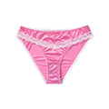 New arrival cross-border plus size women's underwear low waist plaidsexylacesatin light women's briefs