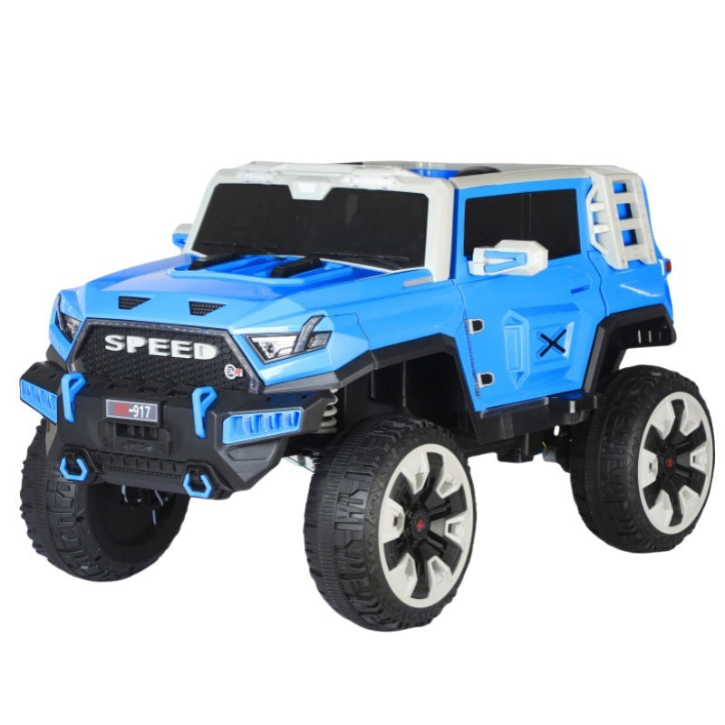 New children's electric car off-road four-wheel seating double seat children's pickup remote control toy car off-road vehicle