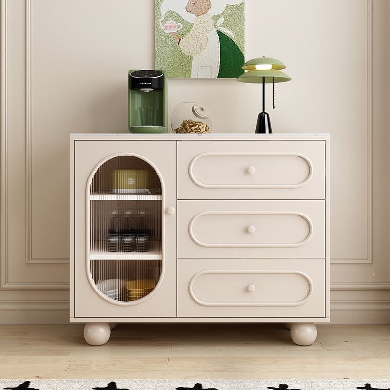 Solid wood sideboard, storage cabinet, french wall cabinet, storage cabinet, cream style tea cabinet, kitchen cabinet