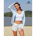 Amazon european and american zippered sun protection jacket for women,  spring new arrival, hooded cool sun protection top