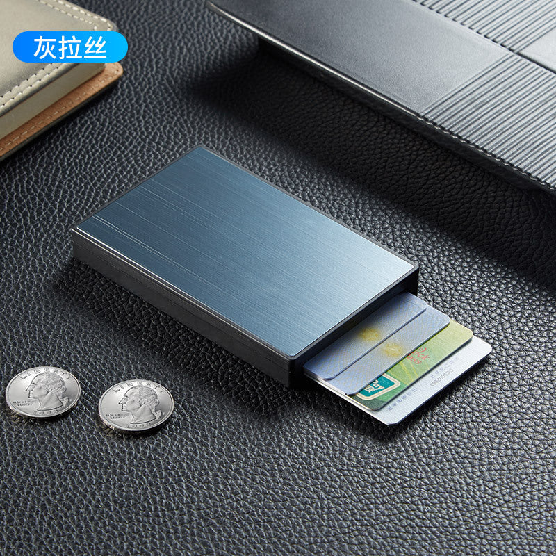 anti-theft brush RFID card bag, aluminum shell credit card box, coin box decompression artifact card bag