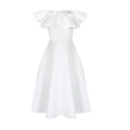D3329 independent station fashioneleganteleganceruffles large skirt banquet dress cross-border evening party dress