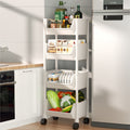 Mobile cart for home snacks, multi-tier storage shelf, living room bookshelf, mobile kitchen fruit and vegetable cart