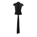 Amazon women's clothing  summer new arrivals: spicy girl deep v-neck cutout flutter sleeve tie-up slim fit versatile top