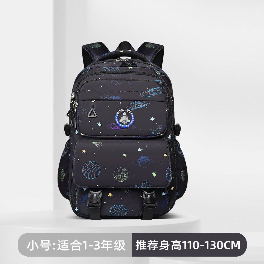 New primary school schoolbag Grade 3-6 children's backpack, light and large capacity spine protection and burden reduction boy schoolbag
