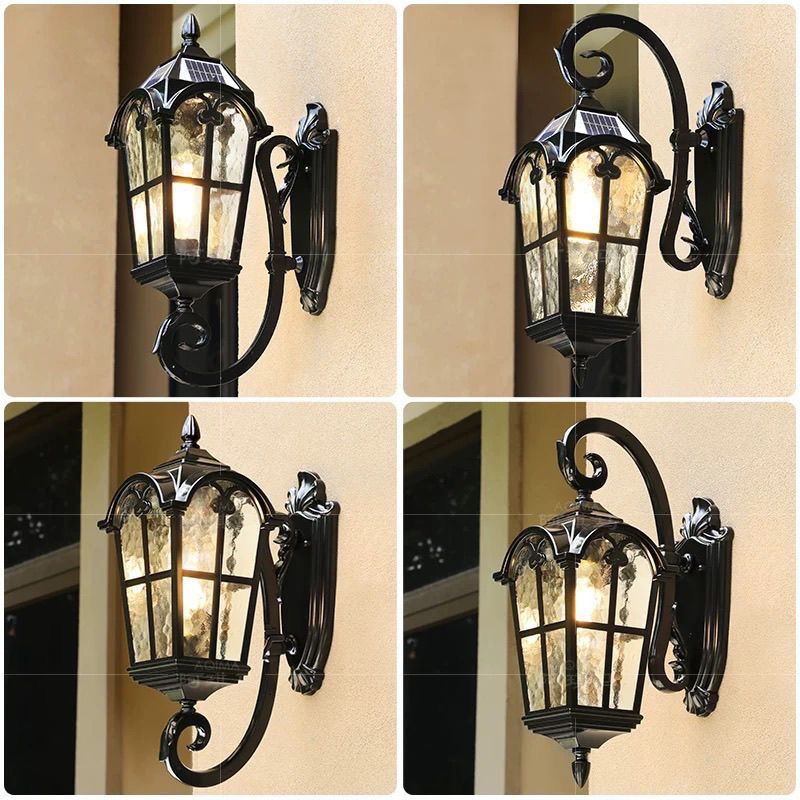 Outdoor wall lamp - waterproof courtyard, balcony, villa, european style exterior, antique-style gate, courtyard lamp post, wall light